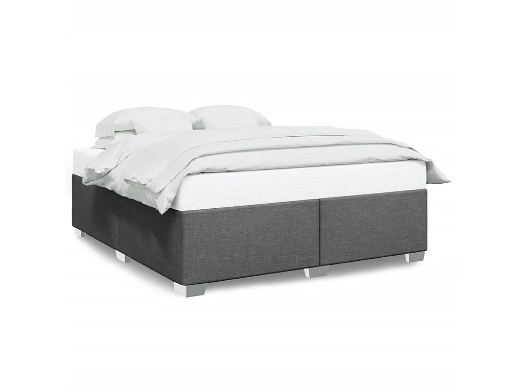 Bedframe zonder matras stof donkergrijs 200x200 cm