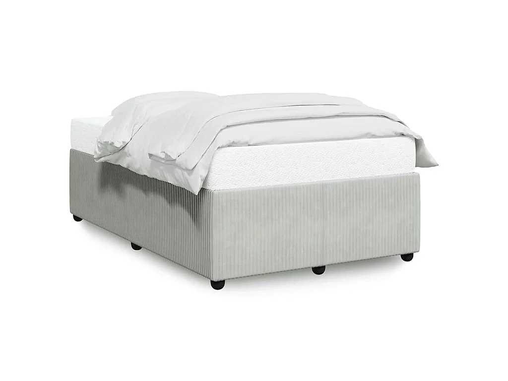 Bedframe zonder matras 120x190 cm fluweel lichtgrijs