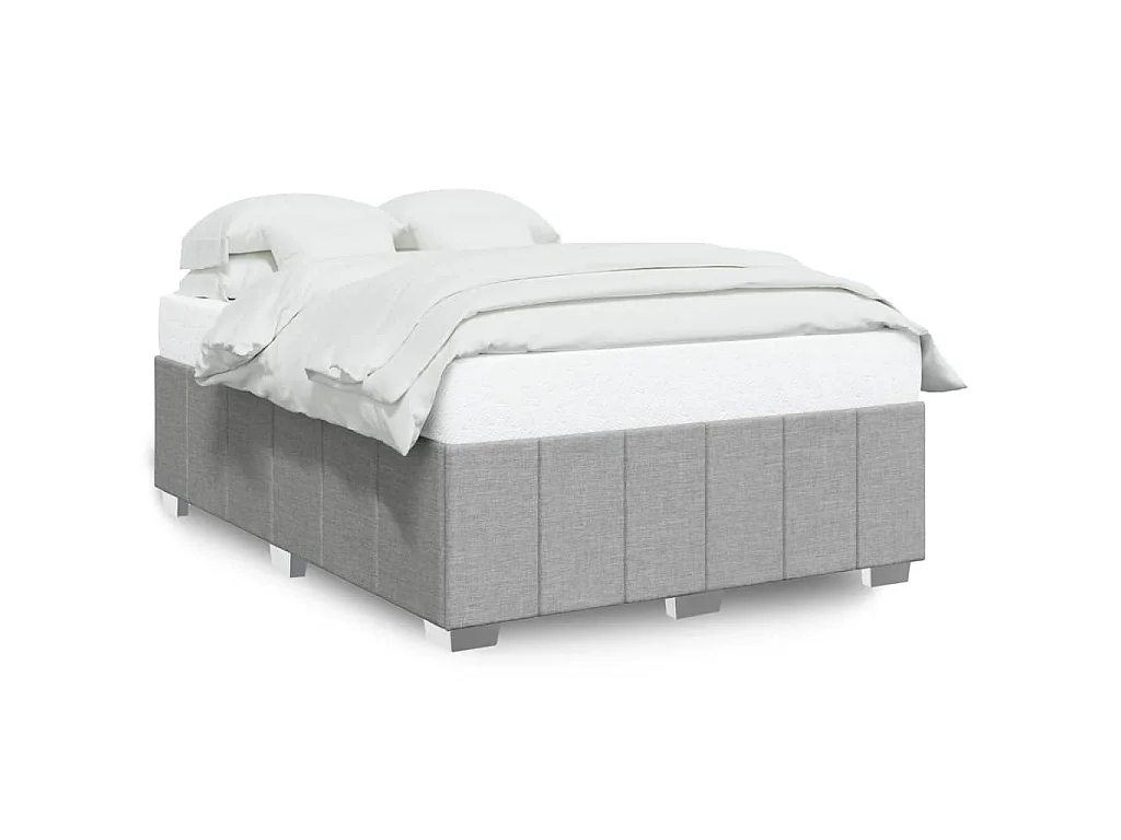 Bedframe zonder matras stof lichtgrijs 140x200 cm