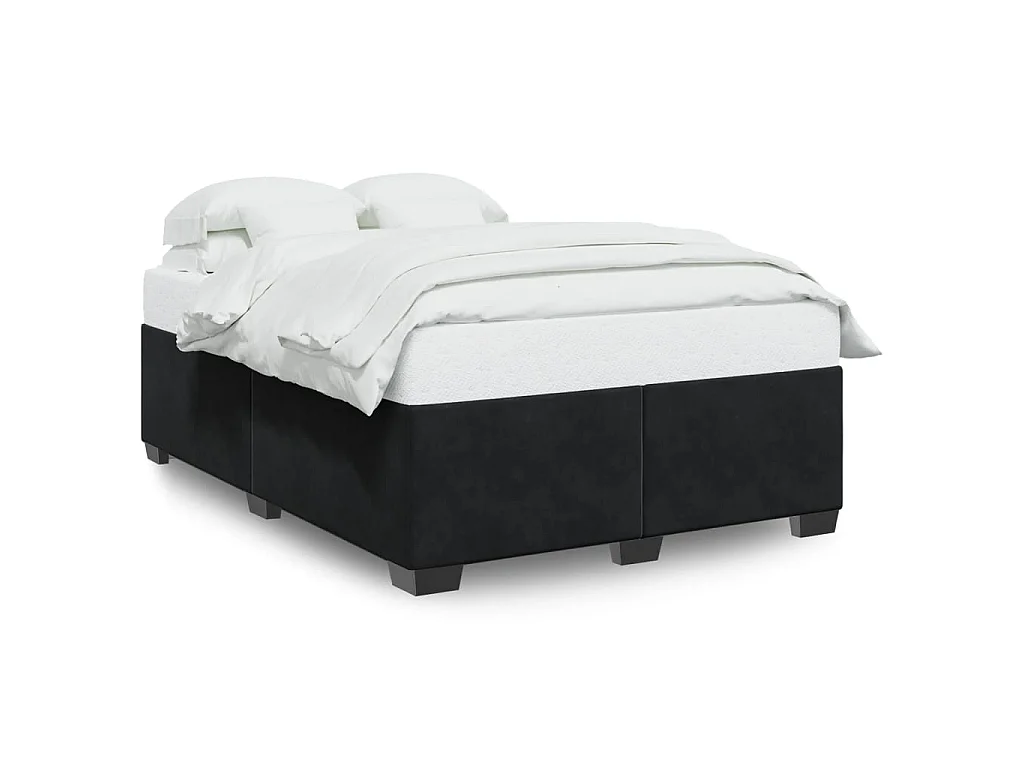 Bedframe zonder matras 140x190 cm fluweel zwart