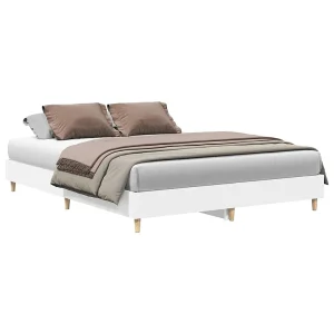 Bedframe zonder matras 150×200 cm spaanplaat wit Bedframe zonder matras 150×200 cm spaanplaat wit