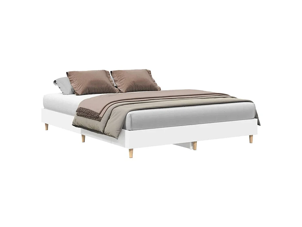 Bedframe zonder matras 150x200 cm spaanplaat wit