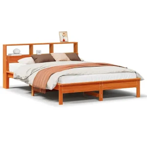 Bedframe zonder matras massief grenenhout wasbruin 140×200 cm Bedframe zonder matras massief grenenhout wasbruin 140×200 cm