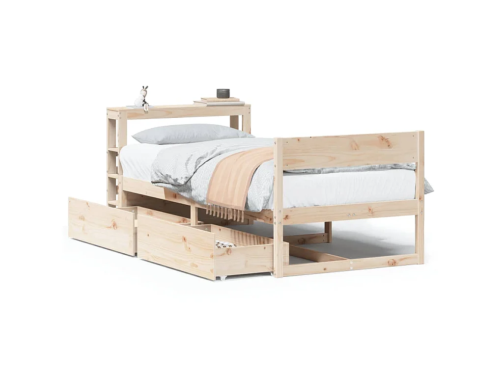 Bedframe zonder matras massief grenenhout 90x190 cm