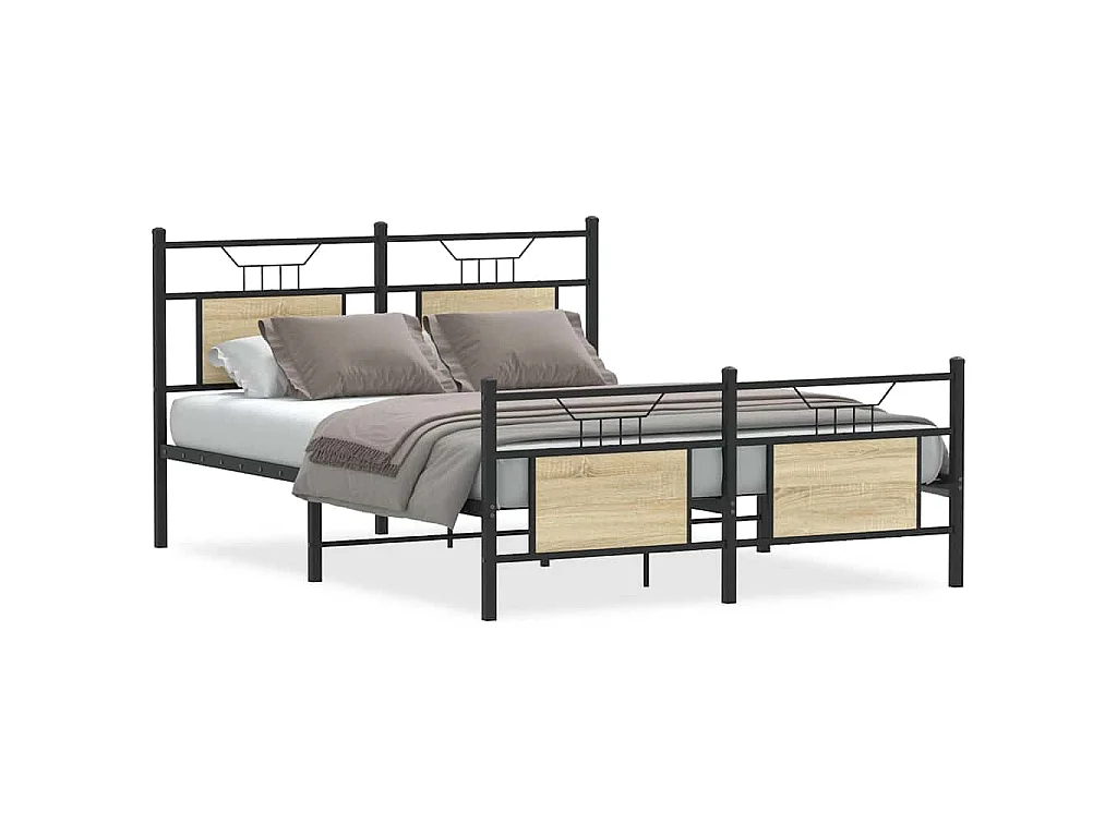 Bedframe zonder matras hout sonoma eikenkleurig 140x190 cm