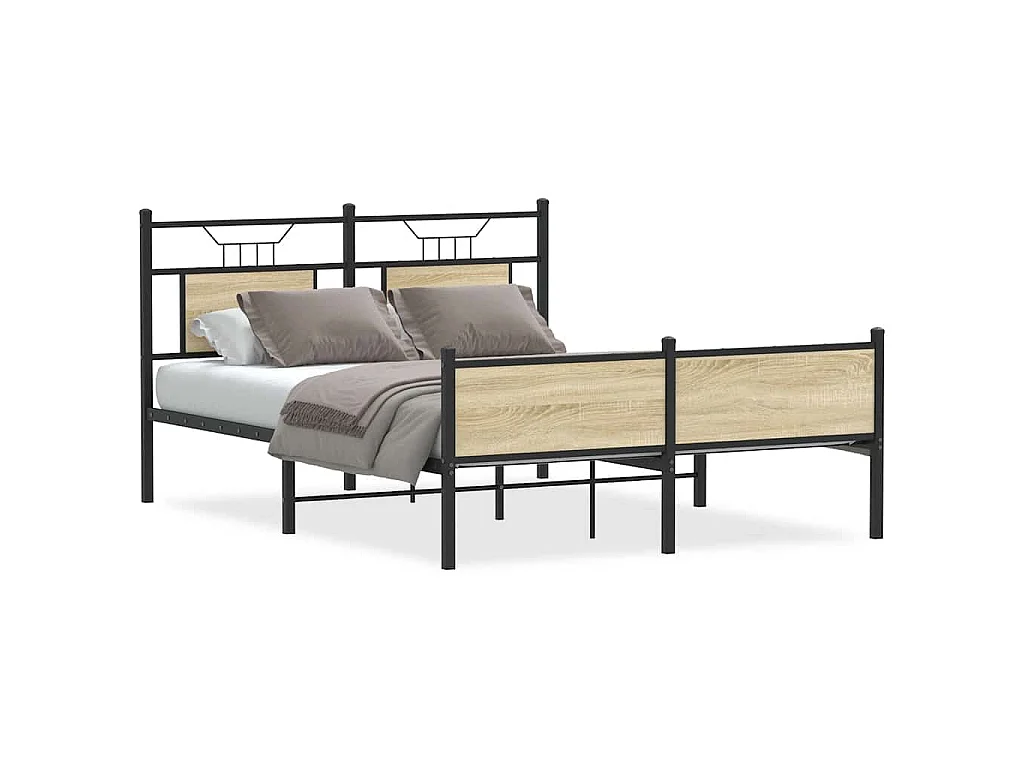 Bedframe zonder matras hout sonoma eikenkleurig 140x200 cm