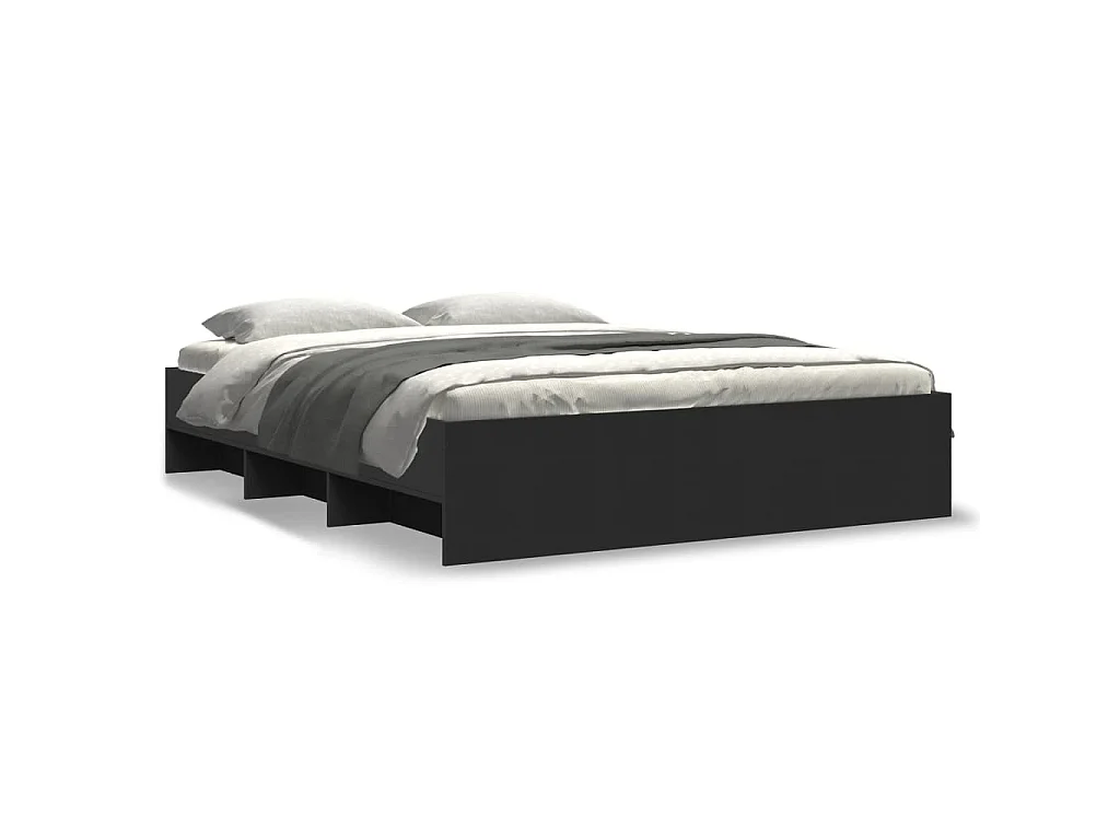 Bedframe zonder matras 160x200 cm spaanplaat zwart