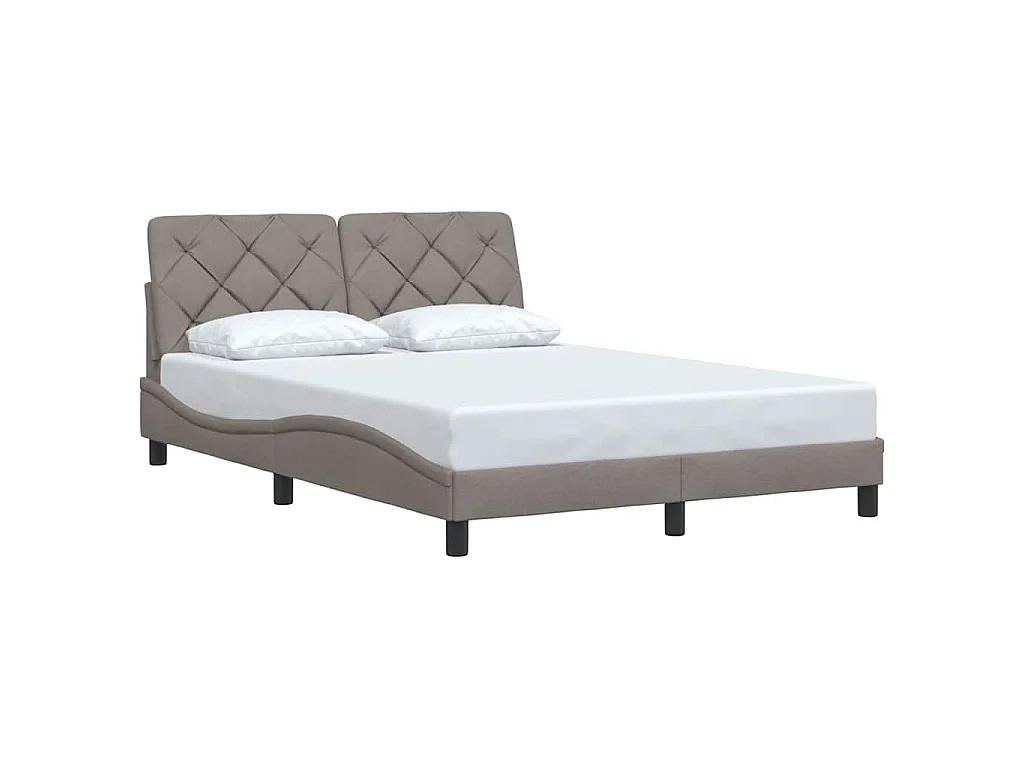 Bedframe zonder matras stof taupe 140x190 cm