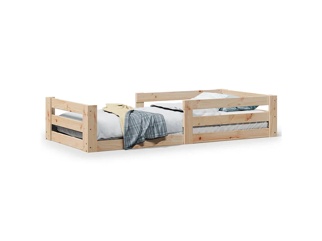 Bedframe zonder matras massief grenenhout 80x200 cm