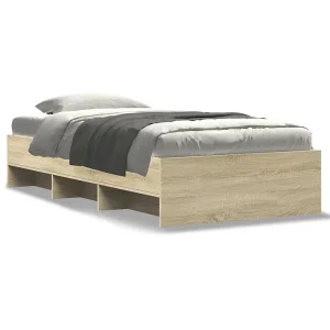 Bedframe zonder matras hout sonoma eikenkleurig 75×190 cm Bedframe zonder matras hout sonoma eikenkleurig 75×190 cm