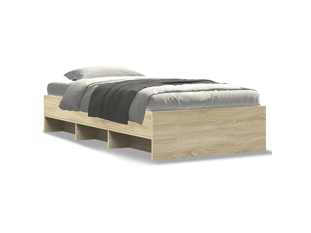 Bedframe zonder matras hout sonoma eikenkleurig 75x190 cm