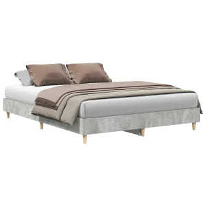 Bedframe zonder matras 140×200 cm spaanplaat betongrijs Bedframe zonder matras 140×200 cm spaanplaat betongrijs