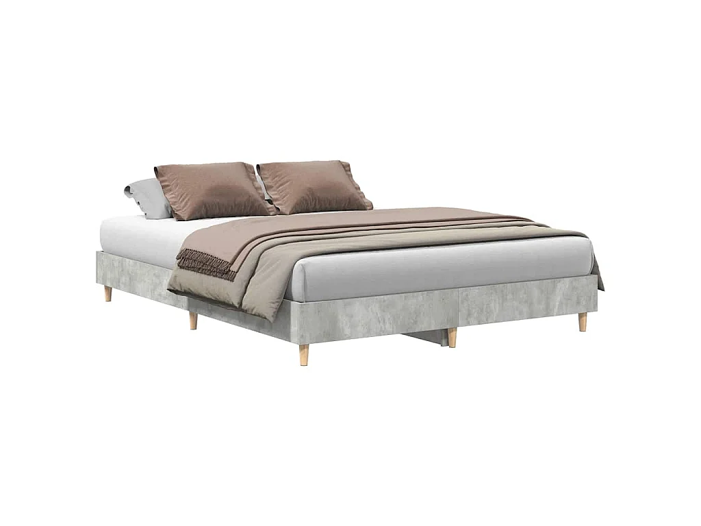 Bedframe zonder matras 140x200 cm spaanplaat betongrijs