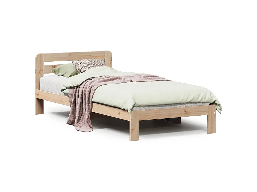 Bedframe zonder matras massief grenenhout 90x200 cm