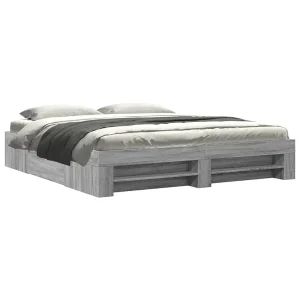 Bedframe zonder matras 180×200 cm spaanplaat grijs Sonoma Bedframe zonder matras 180×200 cm spaanplaat grijs Sonoma