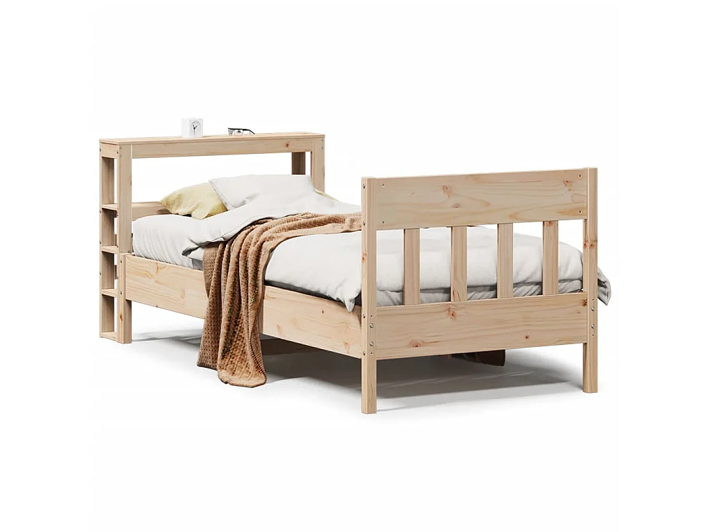 Bedframe zonder matras massief grenenhout 75x190 cm