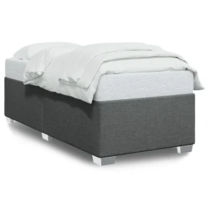 Bedframe zonder matras 80×200 cm stof donkergrijs