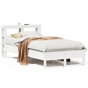 Bedframe zonder matras massief grenenhout wit 75×190 cm Bedframe zonder matras massief grenenhout wit 75×190 cm