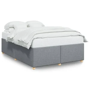 Bedframe zonder matras stof lichtgrijs 160×200 cm
