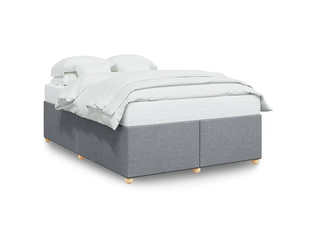 Bedframe zonder matras stof lichtgrijs 160x200 cm