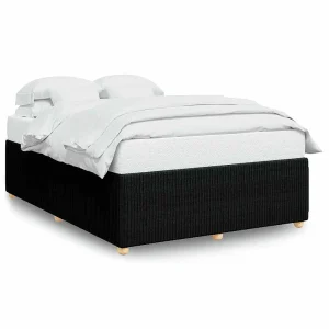 Bedframe zonder matras stof zwart 140×190 cm Bedframe zonder matras stof zwart 140×190 cm