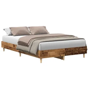 Bedframe zonder matras 120×200 cm spaanplaat bewerkt hout