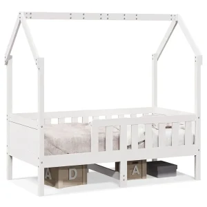 Bedhuis wit massief grenenhout 70×140 cm Bedhuis wit massief grenenhout 70×140 cm