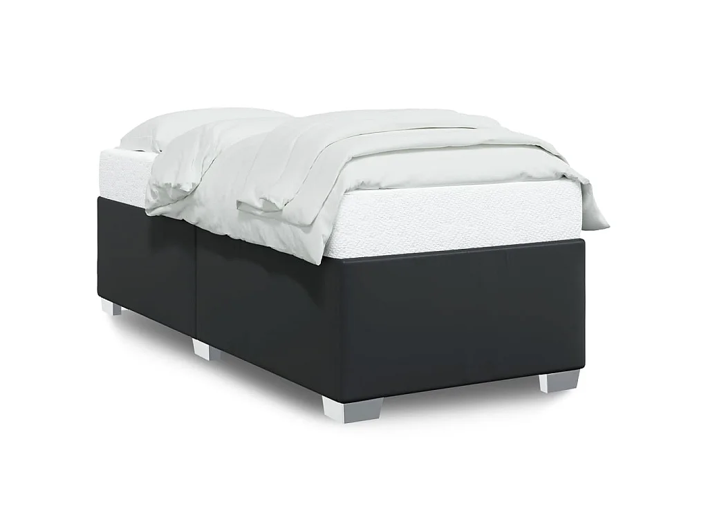Bedframe kunstleer zwart 90x200 cm