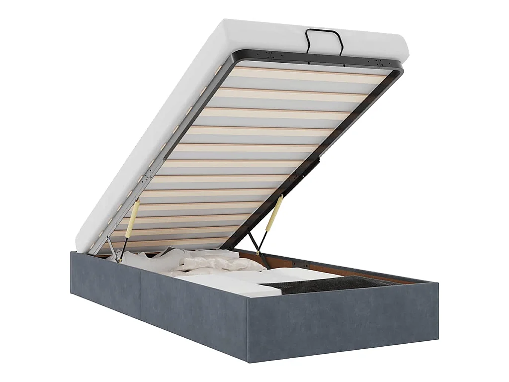 Bedframe zonder matras 80x200 cm fluweel donkergrijs