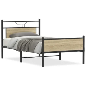 Bedframe zonder matras hout sonoma eikenkleurig 100×190 cm Bedframe zonder matras hout sonoma eikenkleurig 100×190 cm