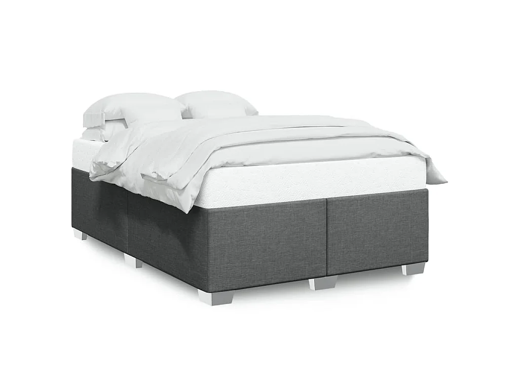 Bedframe zonder matras stof donkergrijs 140x200 cm