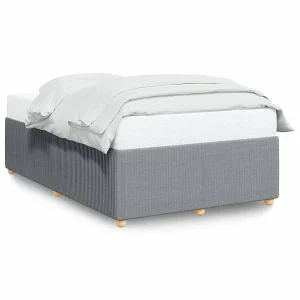 Bedframe zonder matras 120×190 cm stof lichtgrijs