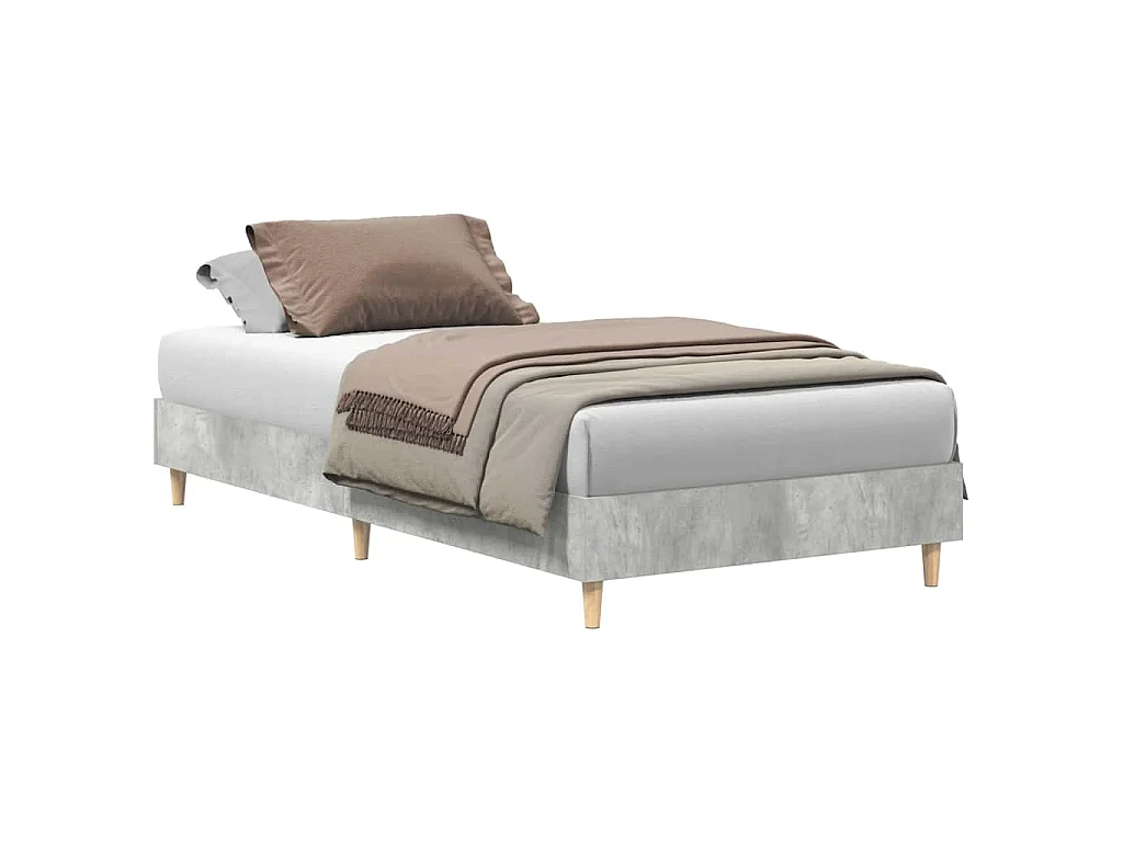 Bedframe zonder matras 100x200 cm spaanplaat betongrijs