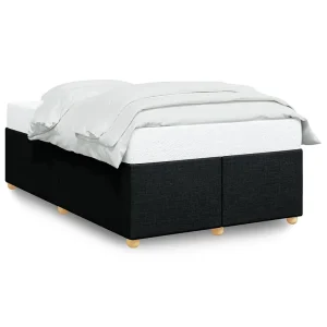 Bedframe zonder matras 120×190 cm stof zwart Bedframe zonder matras 120×190 cm stof zwart