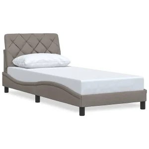 Bedframe zonder matras 90×190 cm stof taupe Bedframe zonder matras 90×190 cm stof taupe