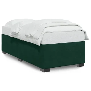 Bedframe zonder matras 90×200 cm fluweel donkergroen Bedframe zonder matras 90×200 cm fluweel donkergroen