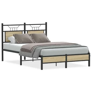 Bedframe zonder matras hout sonoma eikenkleurig 120×190 cm Bedframe zonder matras hout sonoma eikenkleurig 120×190 cm