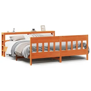 Bedframe zonder matras massief grenenhout wasbruin 180×200 cm Bedframe zonder matras massief grenenhout wasbruin 180×200 cm