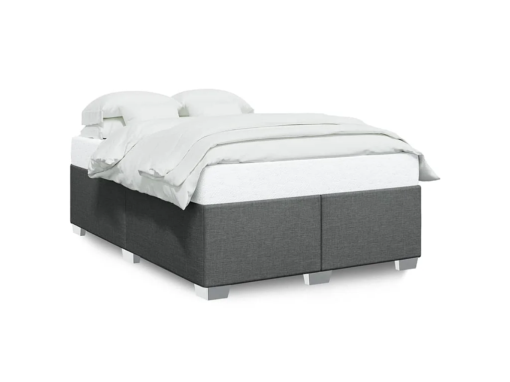 Bedframe zonder matras stof donkergrijs 140x190 cm