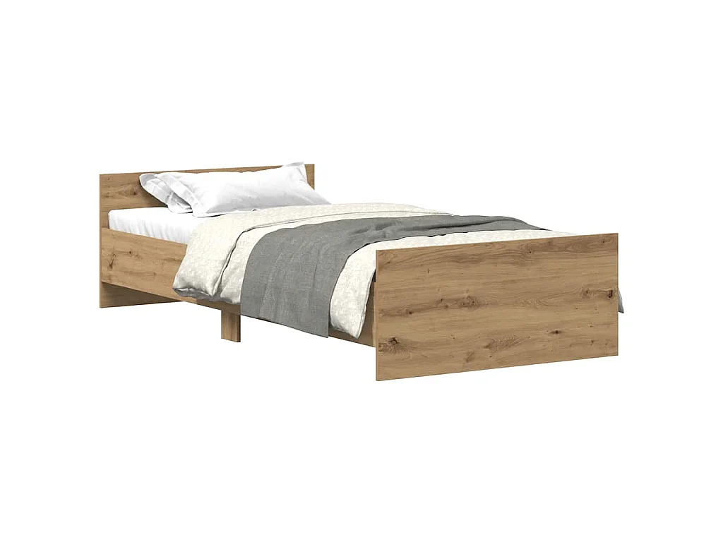 Bedframe zonder matras 75x190 cm spaanplaat ambachtelijk