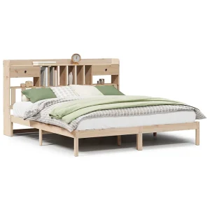 Bed met boekenkast zonder matras massief grenenhout 180×200 cm Bed met boekenkast zonder matras massief grenenhout 180×200 cm