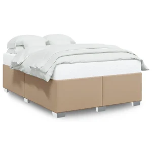 Bedframe kunstleer cappuccinokleurig 140×200 cm