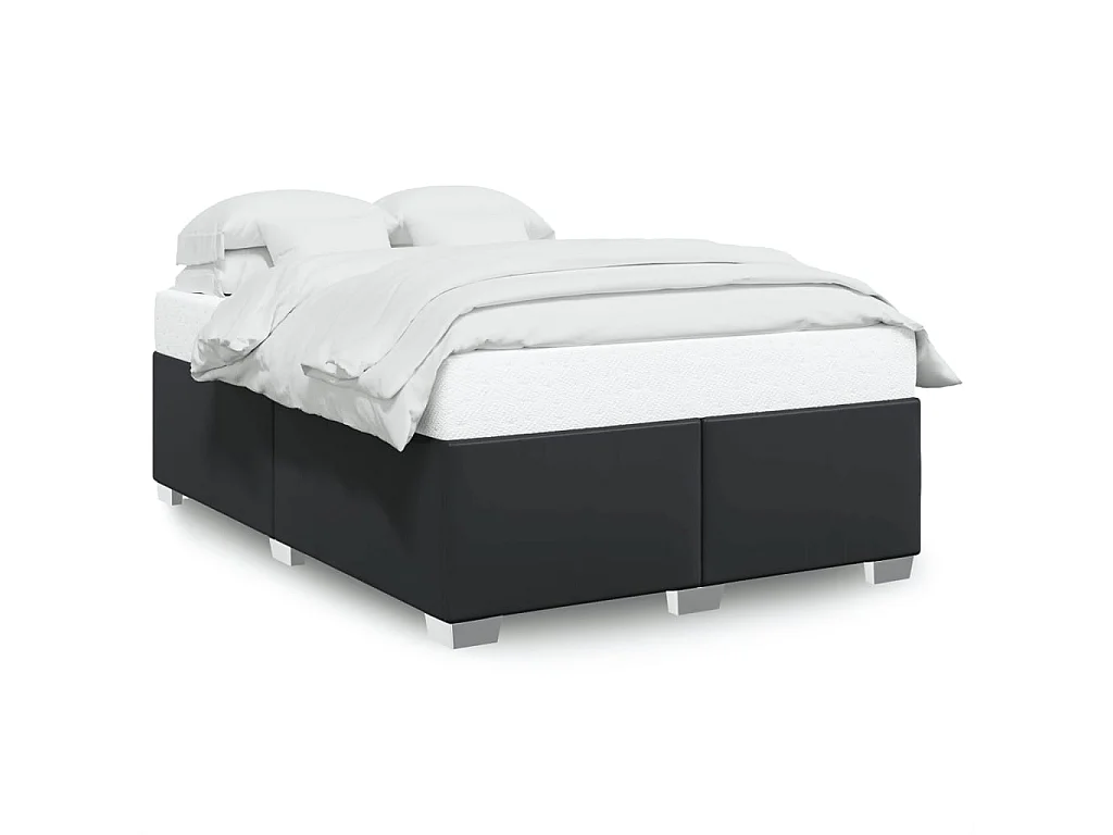 Bedframe kunstleer zwart 140x190 cm