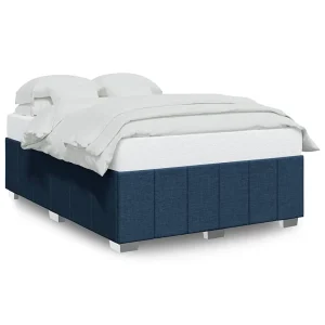 Bedframe zonder matras stof blauw 140×200 cm Bedframe zonder matras stof blauw 140×200 cm