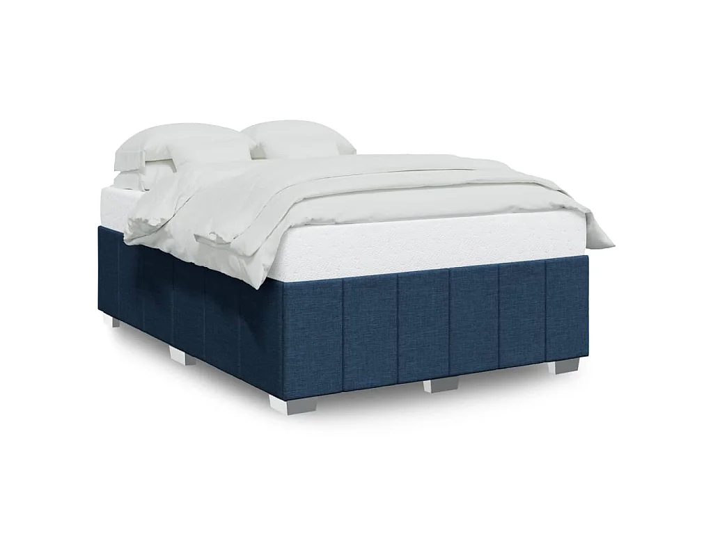 Bedframe zonder matras stof blauw 140x200 cm