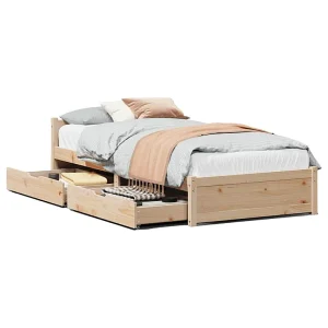 Bedframe zonder matras massief grenenhout 75×190 cm Bedframe zonder matras massief grenenhout 75×190 cm