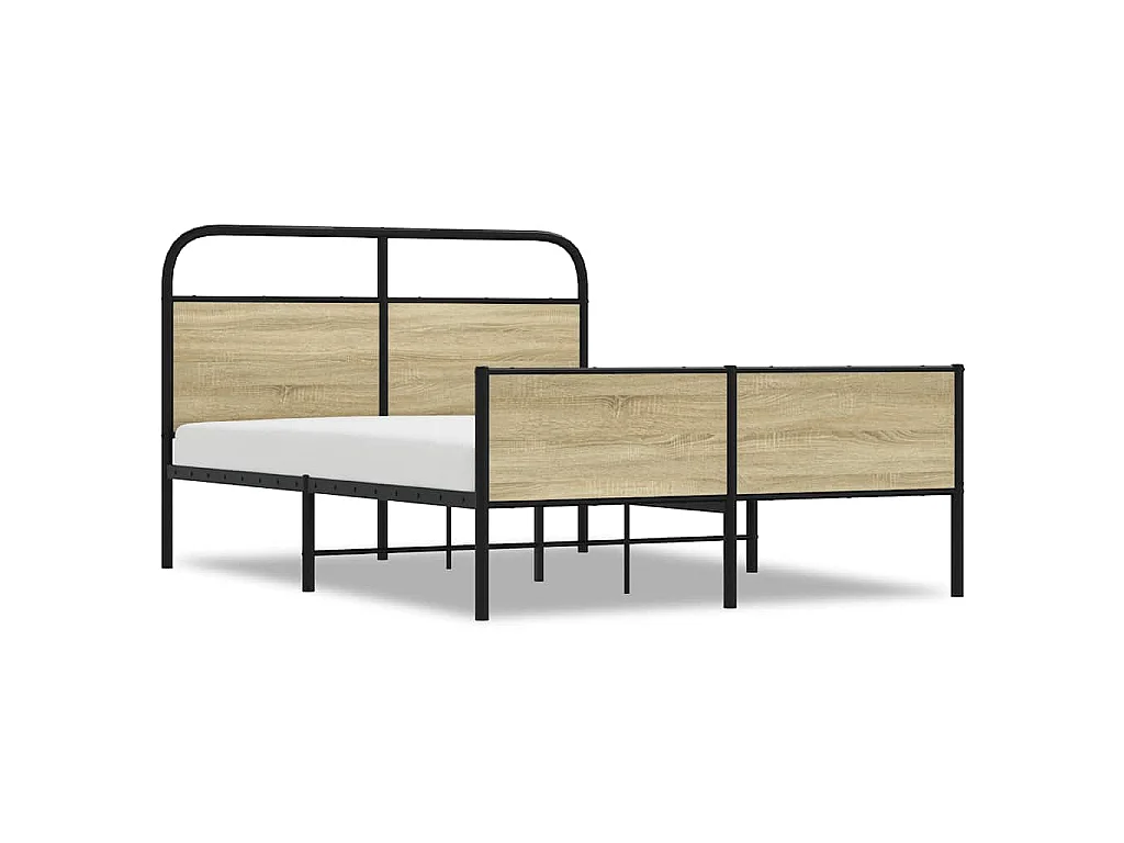 Bedframe zonder matras bewerkt hout sonoma eikenkleur 140x190cm