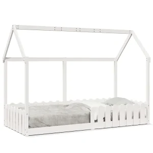 Bedhuis wit massief grenenhout 90×200 cm Bedhuis wit massief grenenhout 90×200 cm