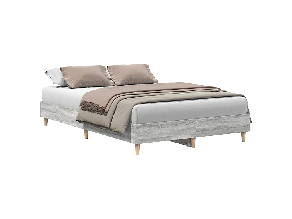 Bedframe zonder matras 120x200 cm spaanplaat grijs sonoma