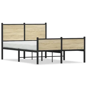 Bedframe zonder matras metaal sonoma eikenkleurig 120×190 cm Bedframe zonder matras metaal sonoma eikenkleurig 120×190 cm